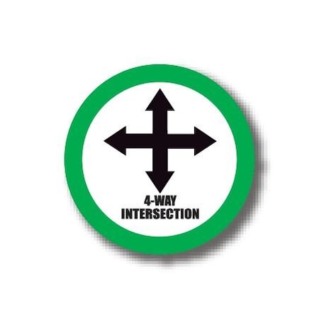 Ergomat 30in CIRCLE SIGNS - 4-Way Intersection DSV-SIGN 900 #0299 -UEN
